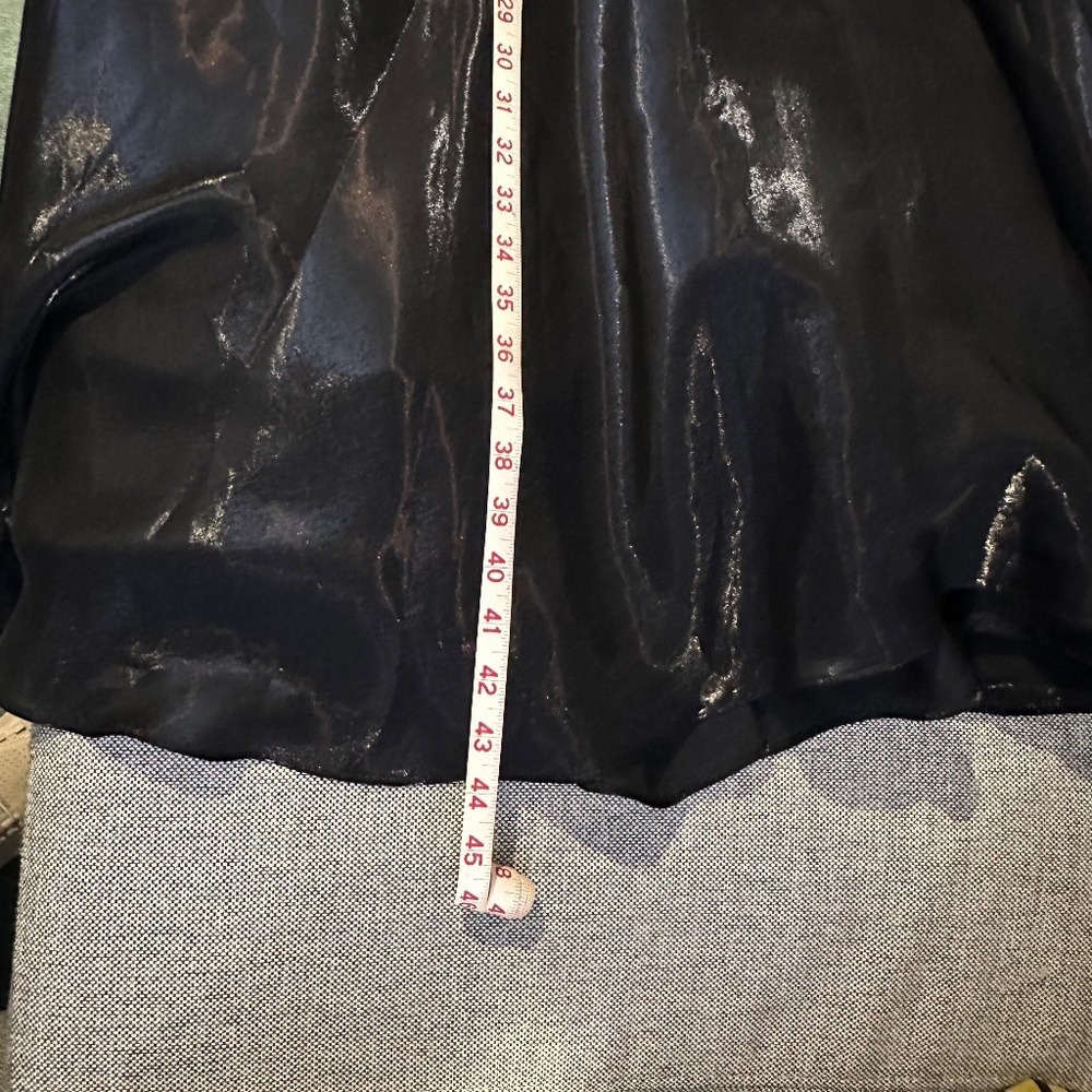 JS COLLECTIONS Shimmery Organza Tulle Maxi Skirt 3 Layers, Black | Sz 4 - Picture 8 of 9